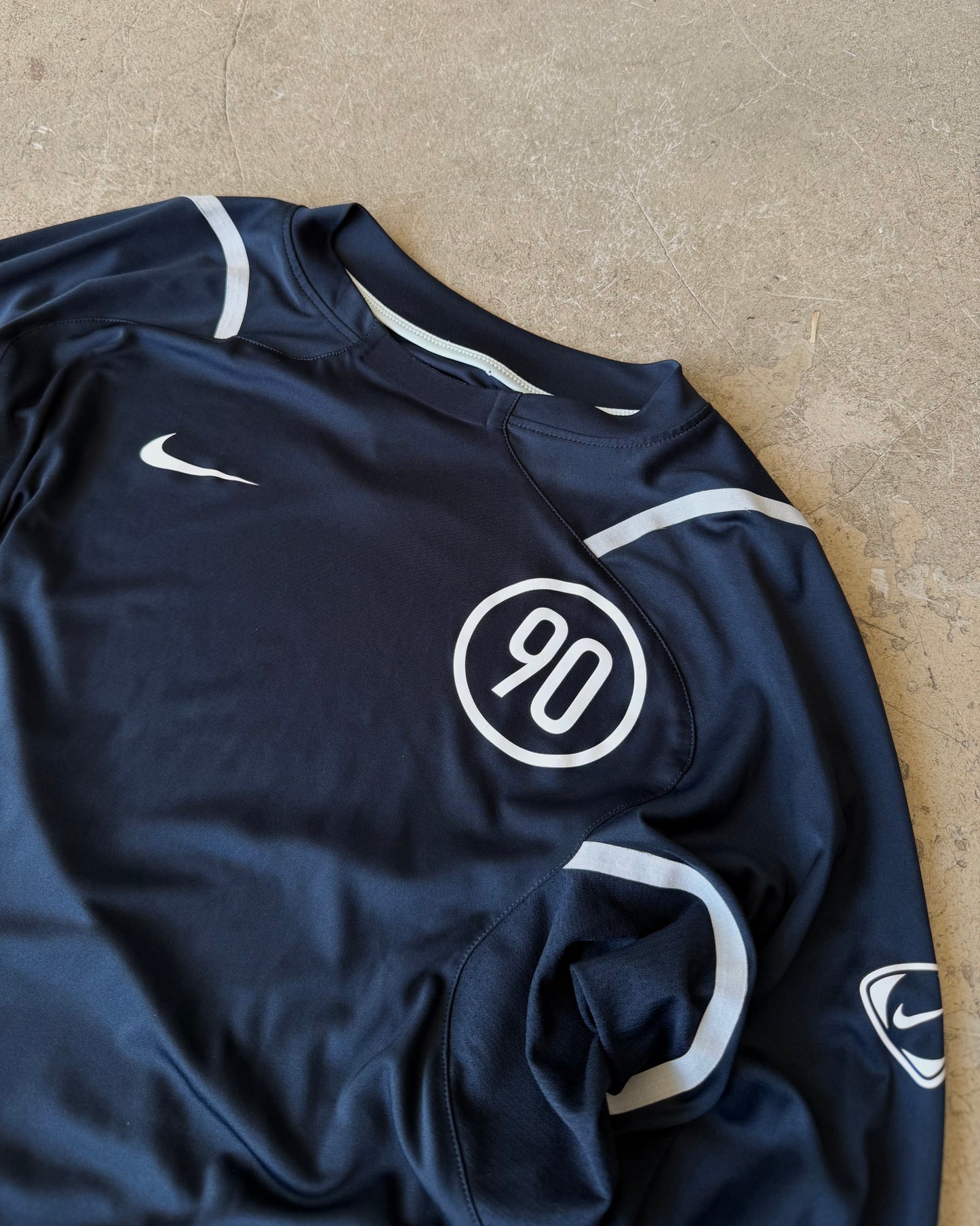 2006 Nike Total90 Navy Taped Longsleeve (S/M)