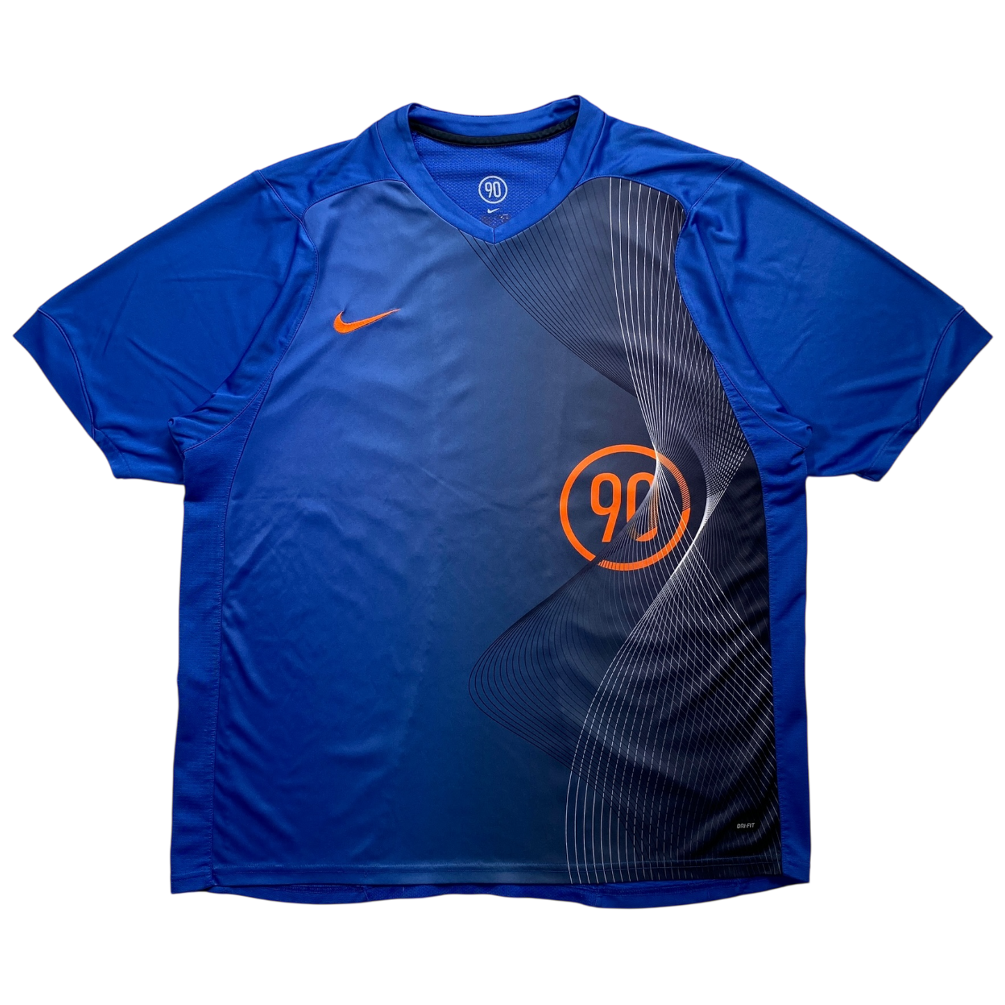 2006 NIKE TOTAL 90 SPIRO TEE ROYAL/ORANGE (L)
