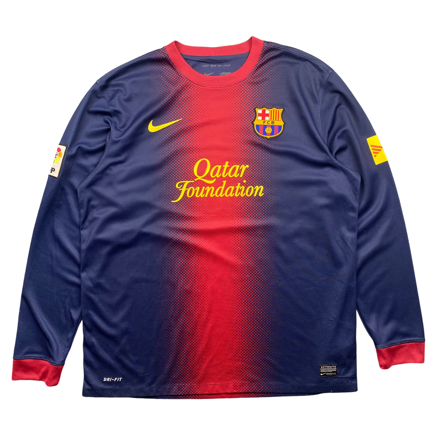 2012/13 BARCELONA HOME GRADIENT LONGSLEEVE TOP (XL)