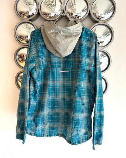 2011 Nike Plaid Lightweight Blue Jacket (M/L)