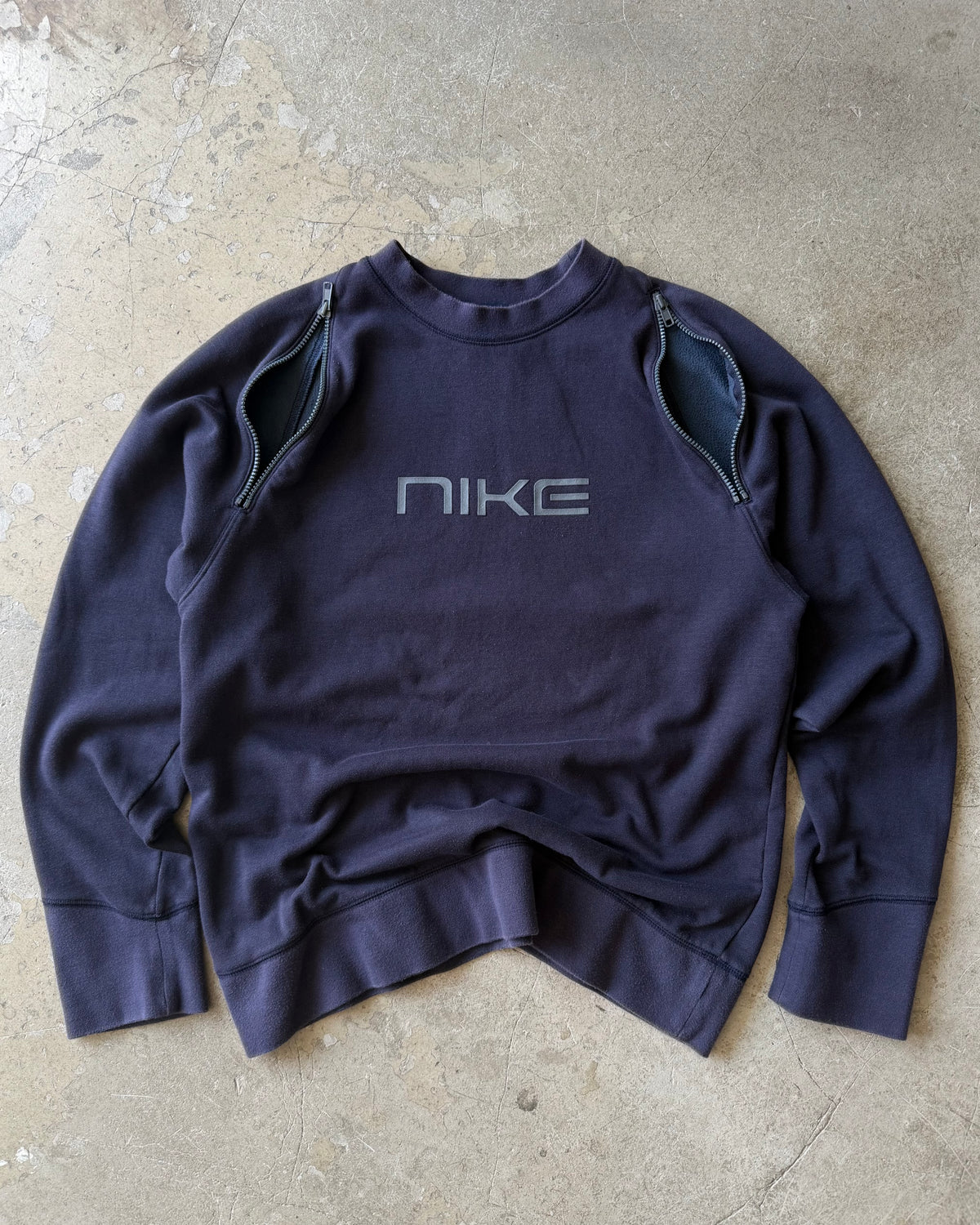 2001 Nike Zip-Ventilated Navy Crewneck (M)