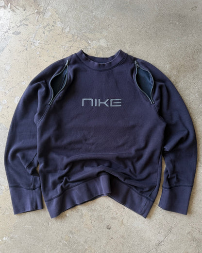 2001 Nike Zip-Ventilated Navy Crewneck (M)