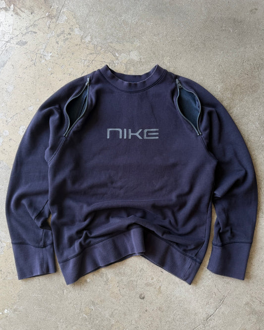 2001 Nike Zip-Ventilated Navy Crewneck (M)