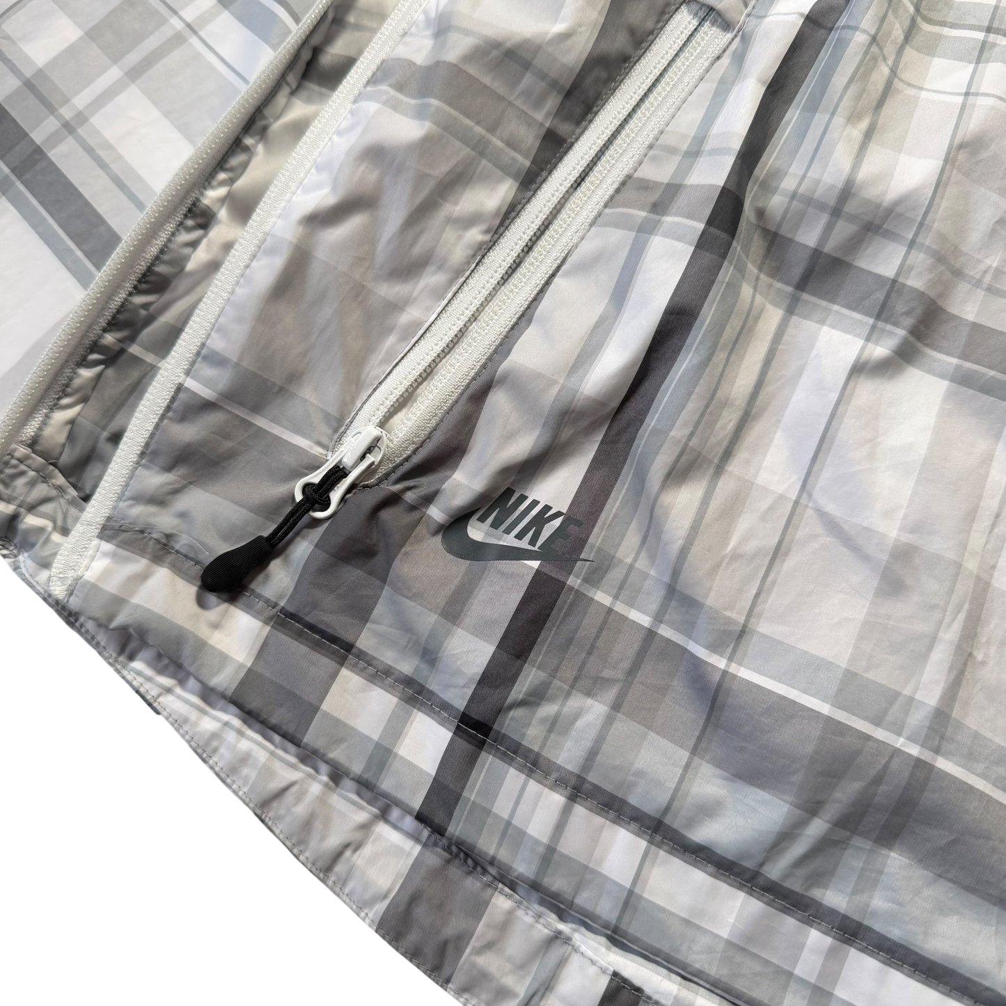 2011 NIKE GREYSCALE PLAID PULLOVER JACKET