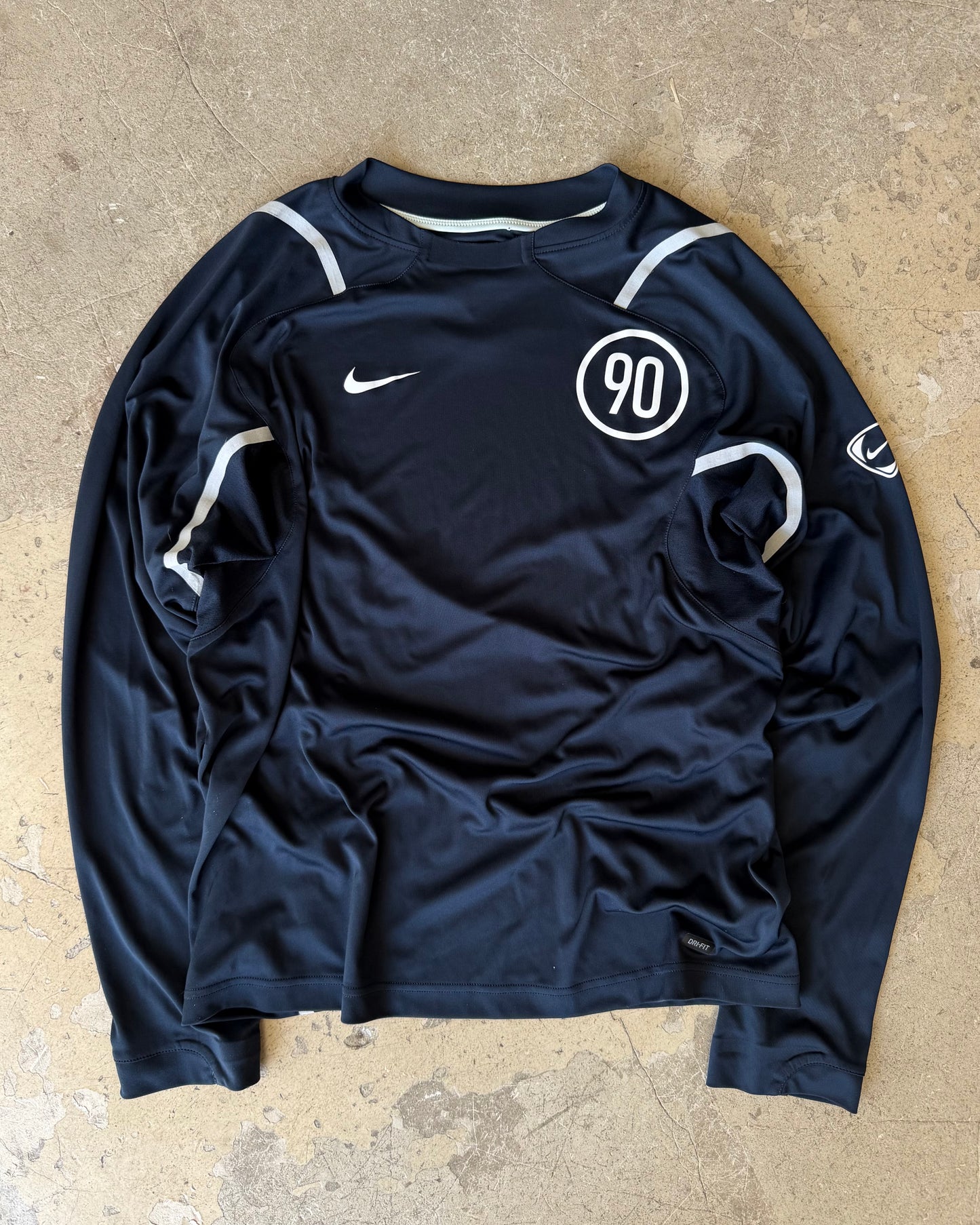 2006 Nike Total90 Navy Taped Longsleeve (S/M)