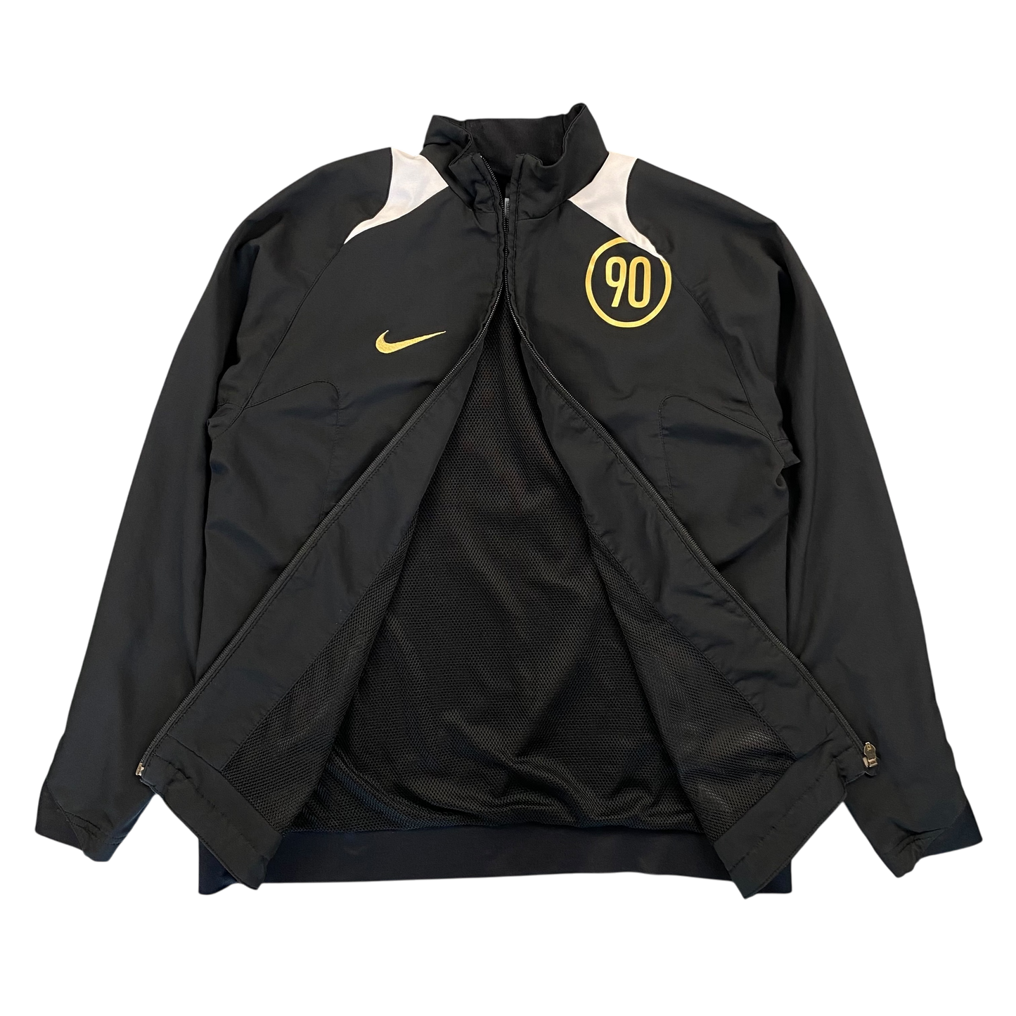 2005 NIKE TOTAL 90 BLACK/GOLD TRACK JACKET (FITS S)