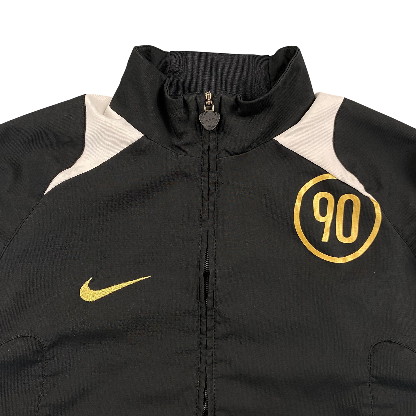 2005 NIKE TOTAL 90 BLACK/GOLD TRACK JACKET (FITS S)