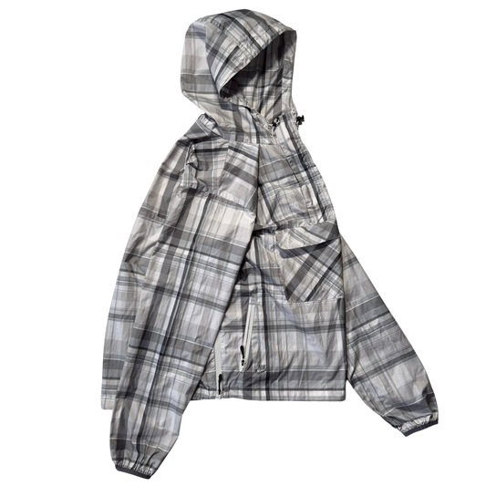 2011 NIKE GREYSCALE PLAID PULLOVER JACKET