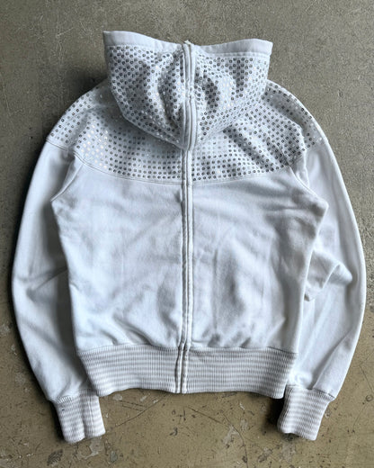 2009 Nike ‘Reverse Zip’ White Sequin Hoodie (S)