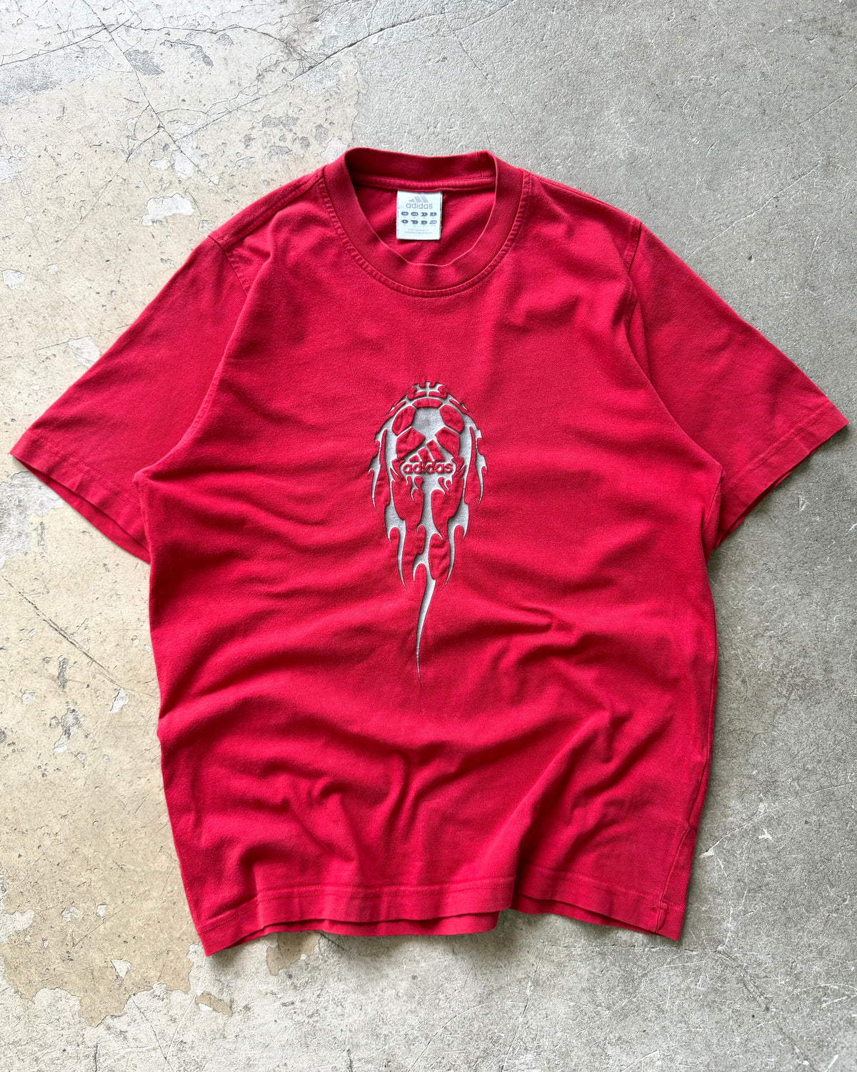 2004 Adidas Embossed Football Graphic Tee (S/M)