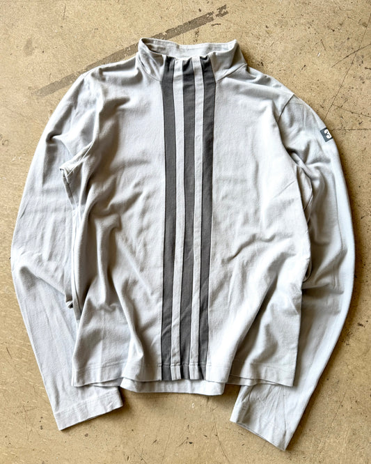 2004 Adidas Mock-Neck Centre Stripe Longsleeve (M)