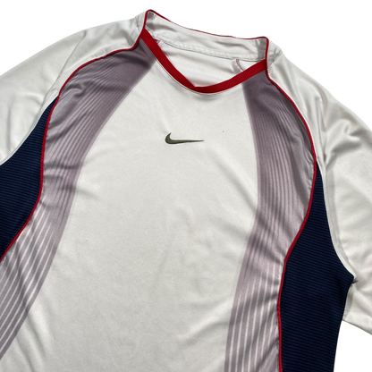 2004 NIKE CENTRE-LOGO PANELLED TEE (M)