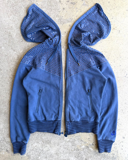 2009 Nike ‘Reverse Zip’ Navy Sequin Hoodie (S)
