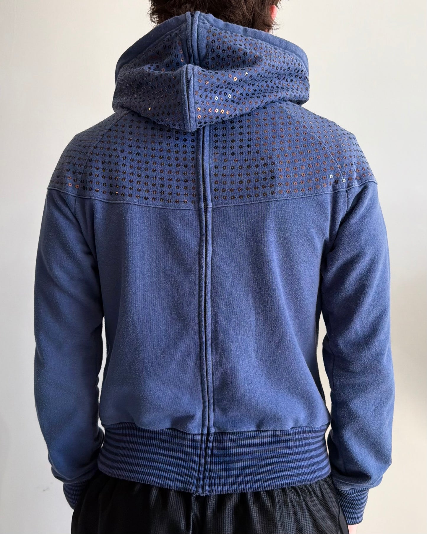 2009 Nike ‘Reverse Zip’ Navy Sequin Hoodie (S)