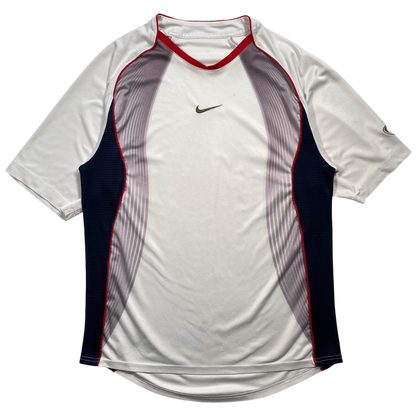2004 NIKE CENTRE-LOGO PANELLED TEE (M)