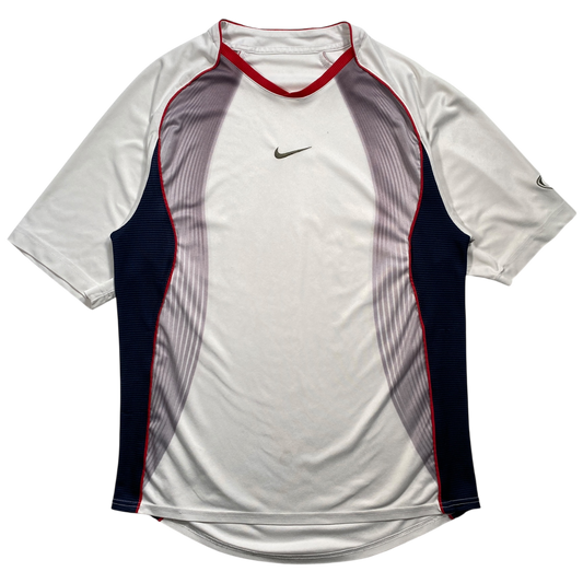 2004 NIKE CENTRE-LOGO PANELLED TEE (M)