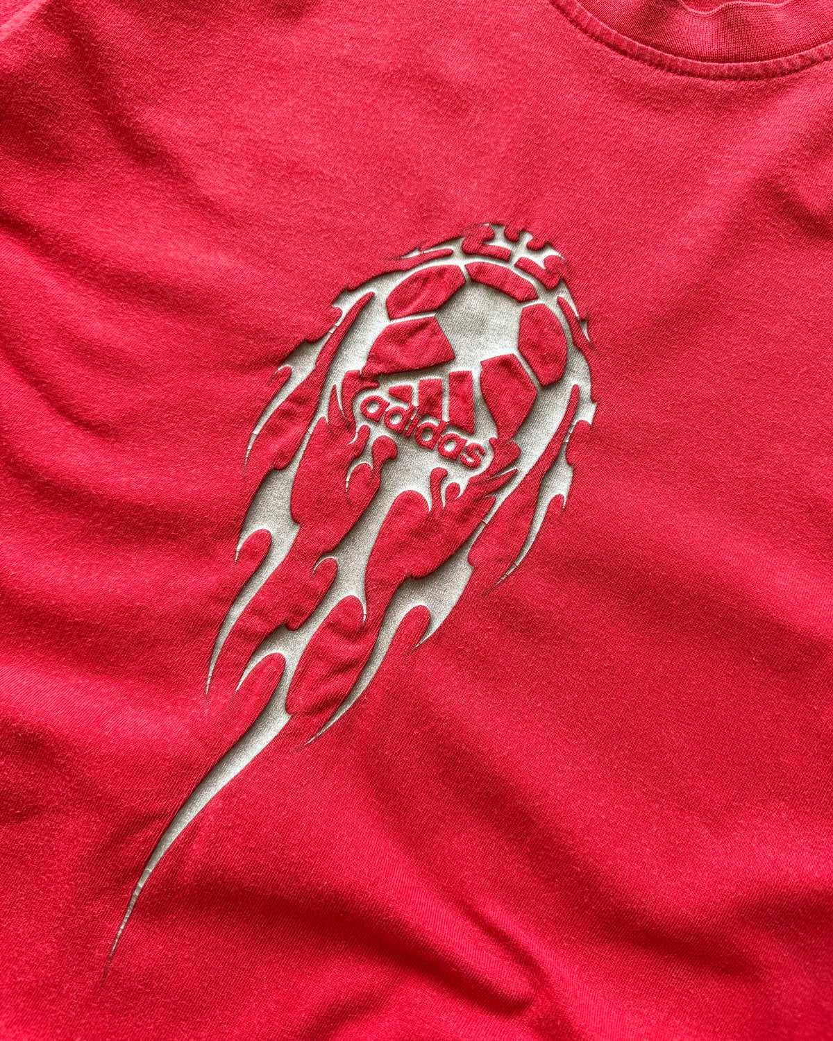 2004 Adidas Embossed Football Graphic Tee (S/M)