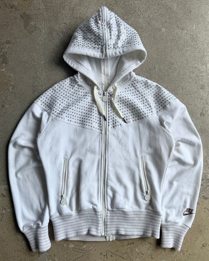 2009 Nike ‘Reverse Zip’ White Sequin Hoodie (S)