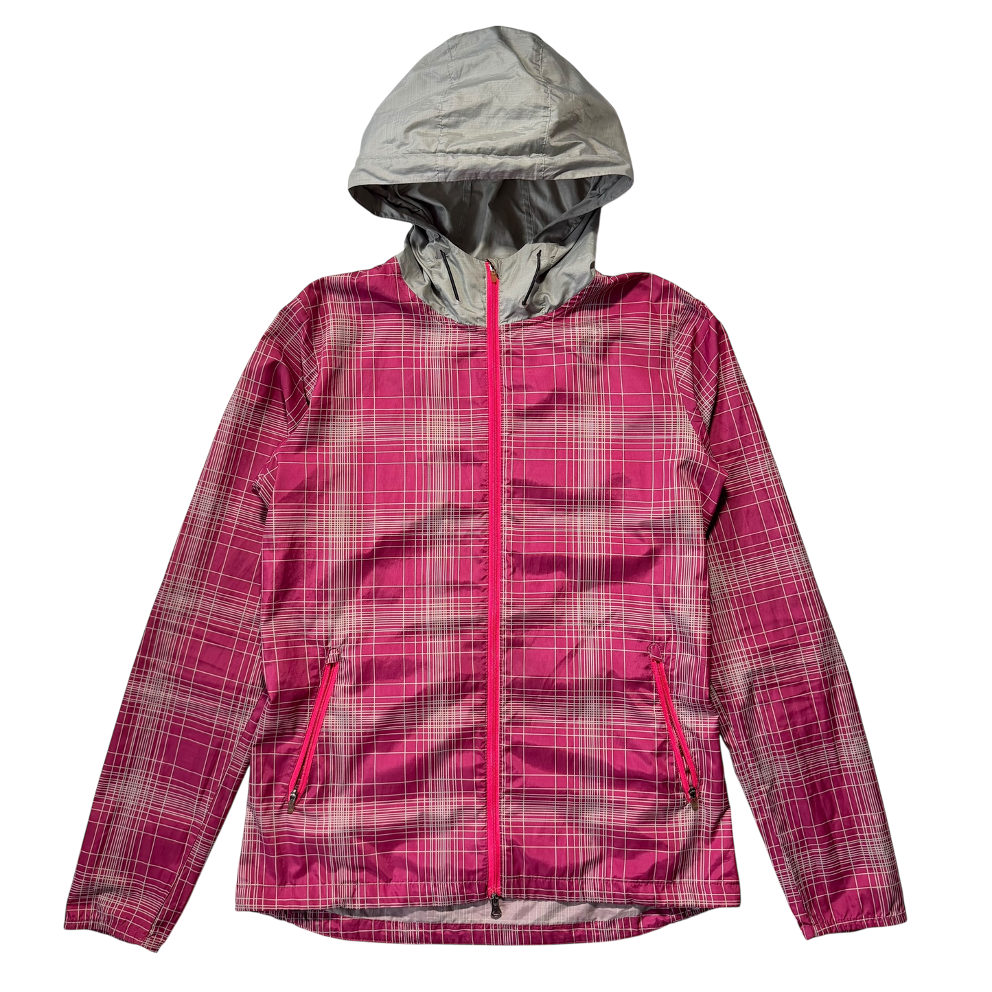 2011 NIKE PLAID PINK NYLON JACKET (S)