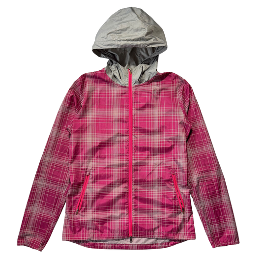 2011 NIKE PLAID PINK NYLON JACKET (S)