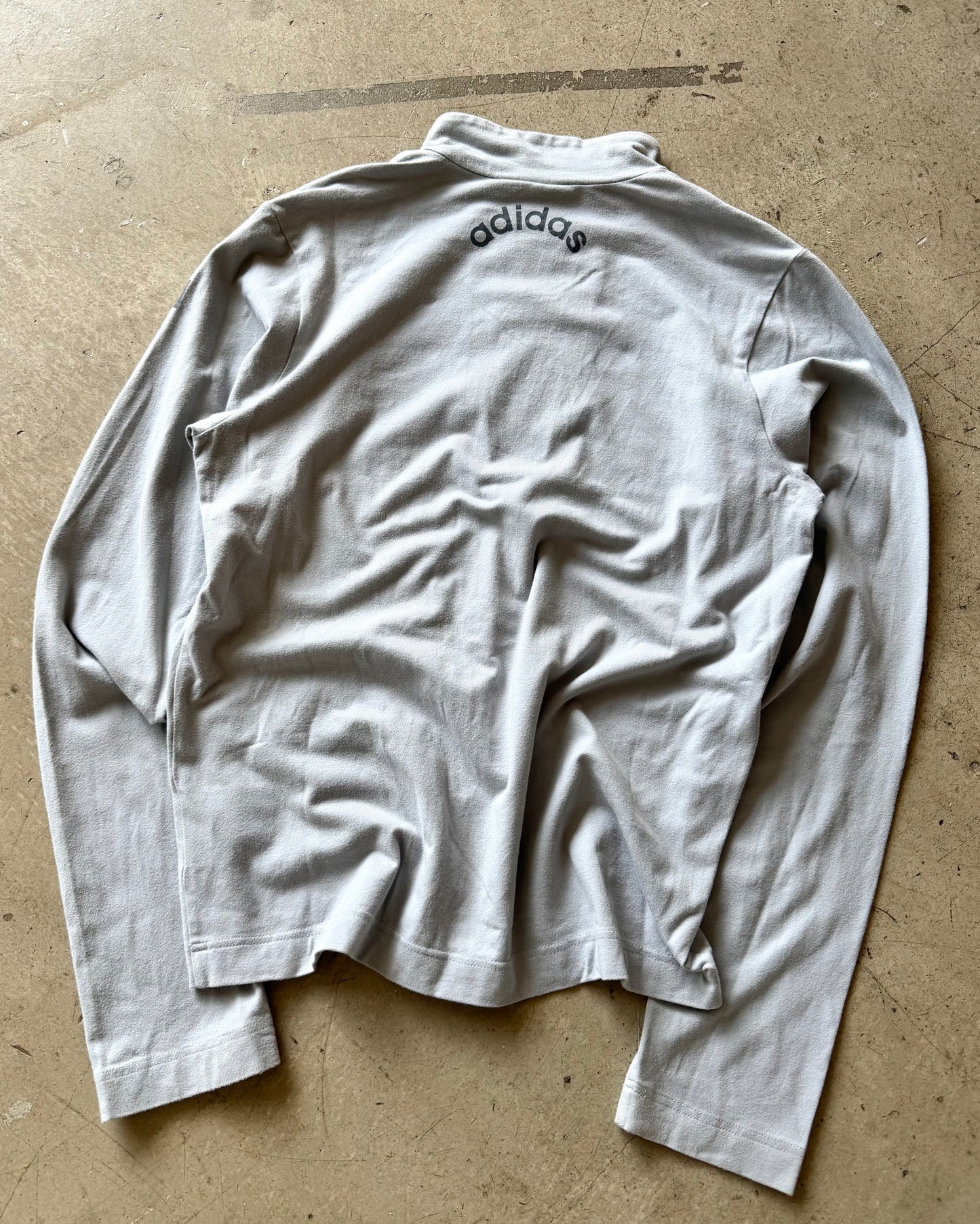 2004 Adidas Mock-Neck Centre Stripe Longsleeve (M)