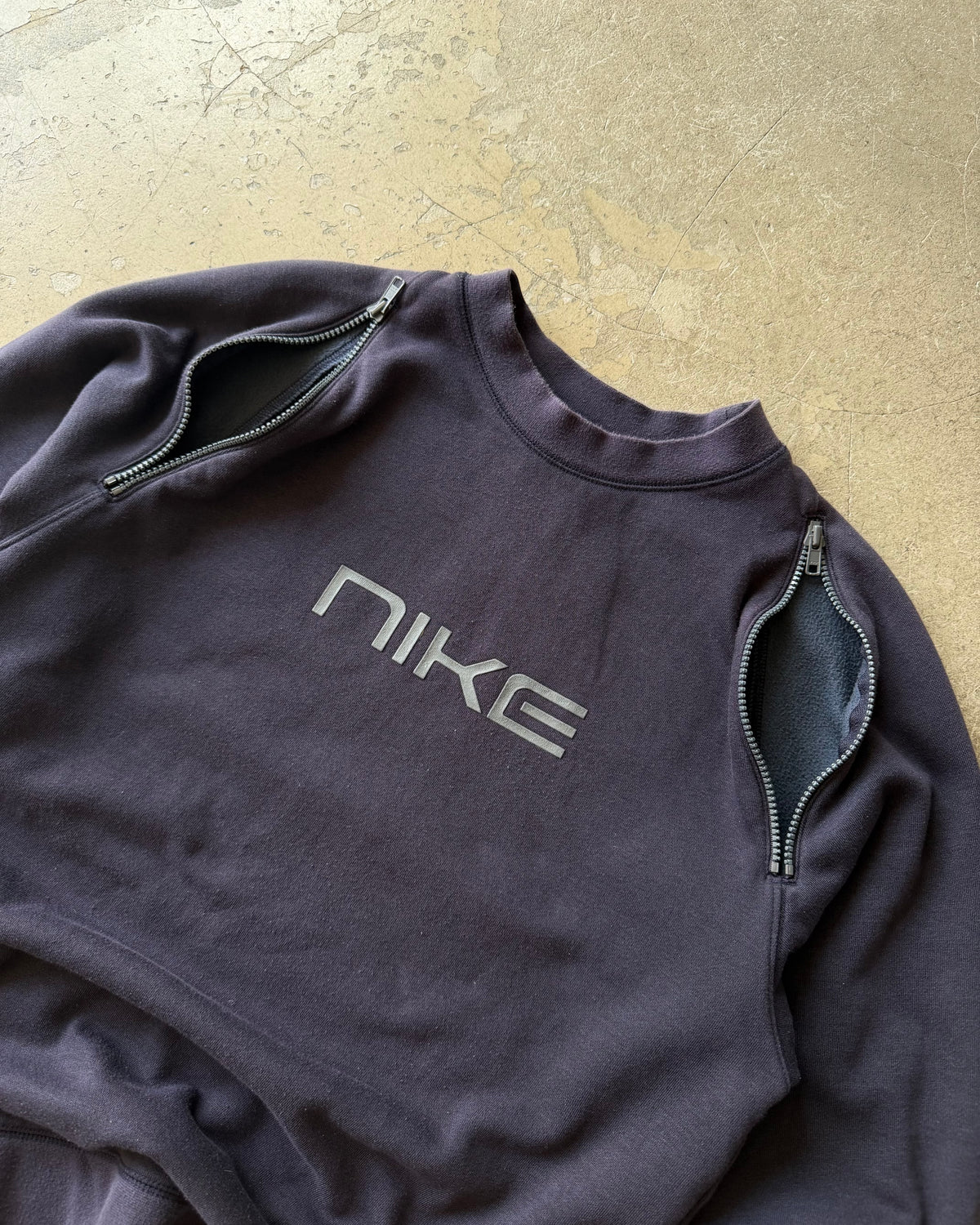 2001 Nike Zip-Ventilated Navy Crewneck (M)
