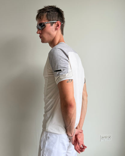 Prada Black-Tab Panelled Sports Tee (L)