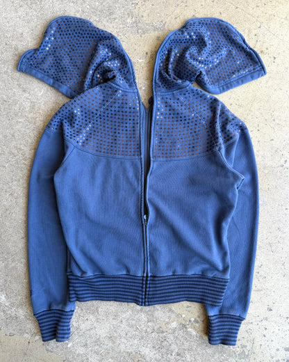 2009 Nike ‘Reverse Zip’ Navy Sequin Hoodie (S)