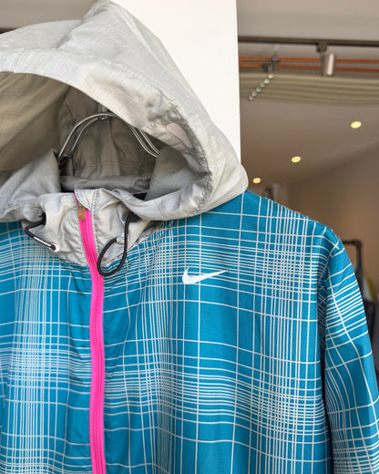 2011 Nike Plaid Lightweight Blue Jacket (M/L)