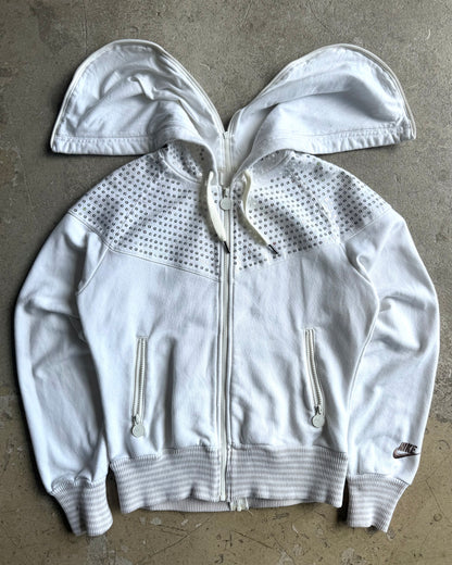 2009 Nike ‘Reverse Zip’ White Sequin Hoodie (S)