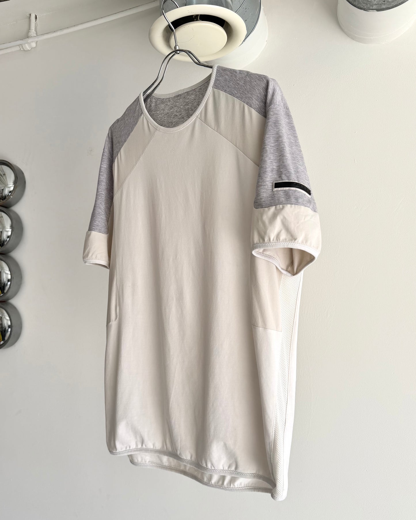 Prada Black-Tab Panelled Sports Tee (L)
