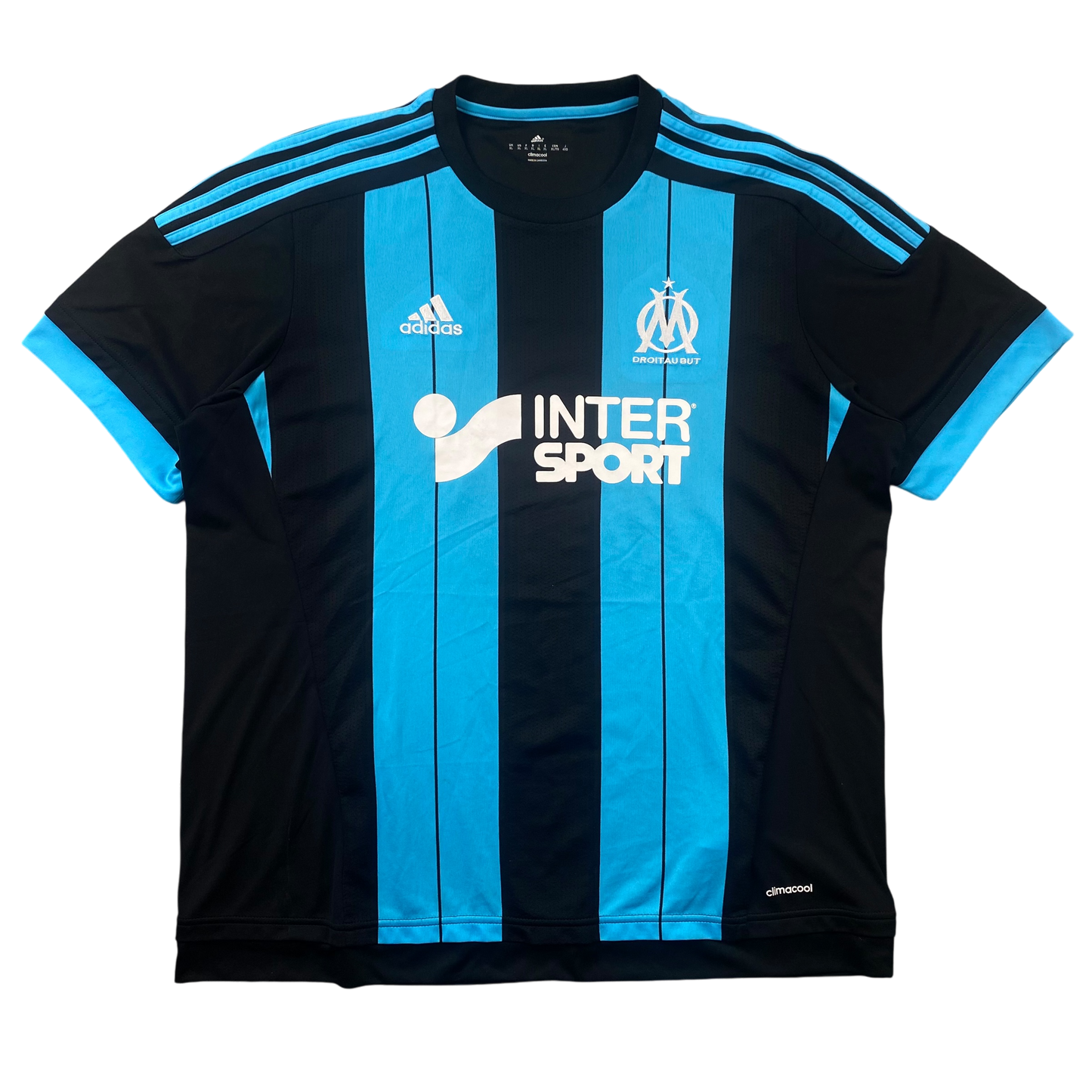 2015/16 MARSEILLE ADIDAS STRIPED TOP (XL)